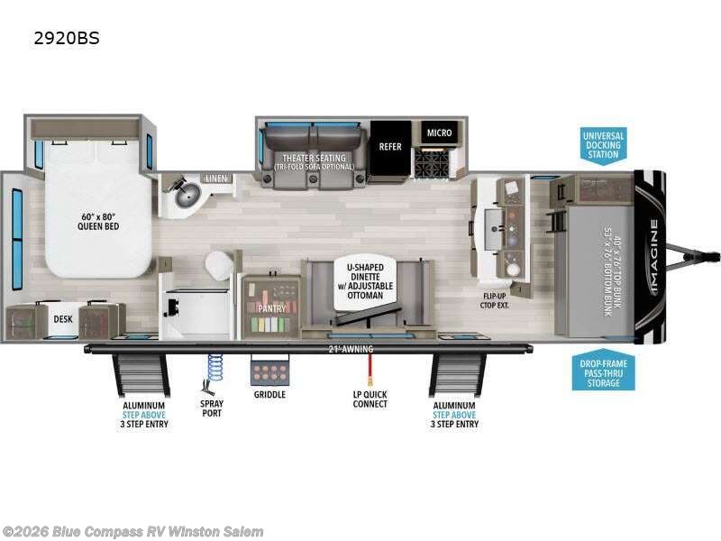 2024 Grand Design Imagine 2920BS - Used Travel Trailer For Sale by Blue Compass RV Winston Salem in Rural Hall, North Carolina features Slideout
