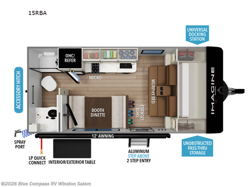 2027 Grand Design Imagine AIM 15RBA - New Travel Trailer For Sale by Blue Compass RV Winston Salem in Rural Hall, North Carolina