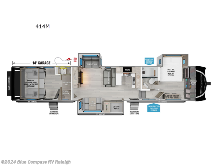 New 2024 Grand Design Momentum M-Class 414M available in Raleigh, North Carolina