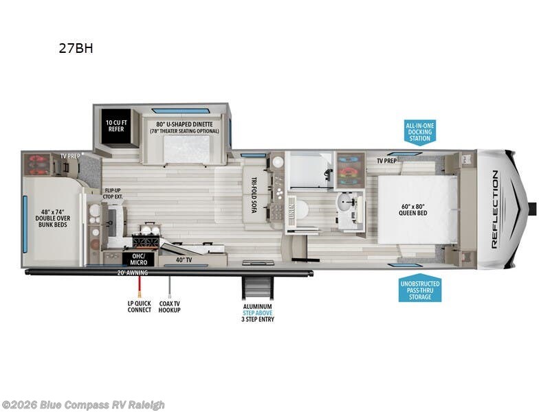 2026 Reflection 100 Series 27BH by Grand Design from Blue Compass RV Raleigh in Raleigh, North Carolina