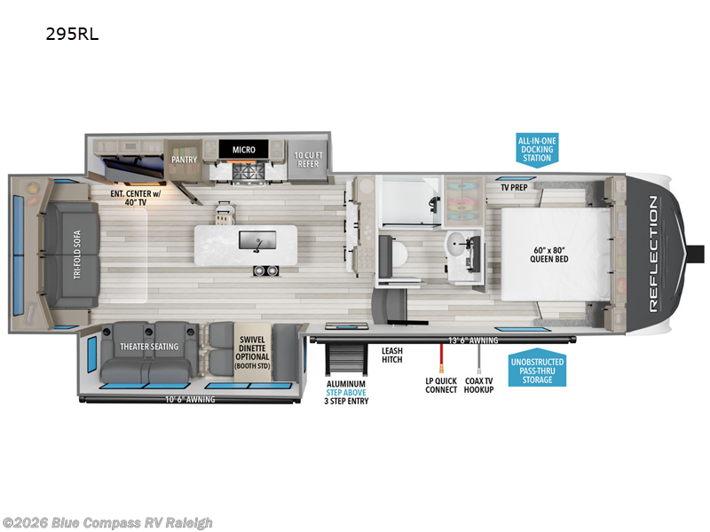 2026 Grand Design Reflection 150 Series 295RL - New Fifth Wheel For Sale by Blue Compass RV Raleigh in Raleigh, North Carolina features Slideout