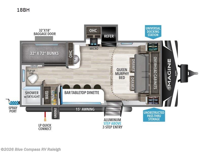 2023 Imagine AIM 18BH by Grand Design from Blue Compass RV Raleigh in Raleigh, North Carolina