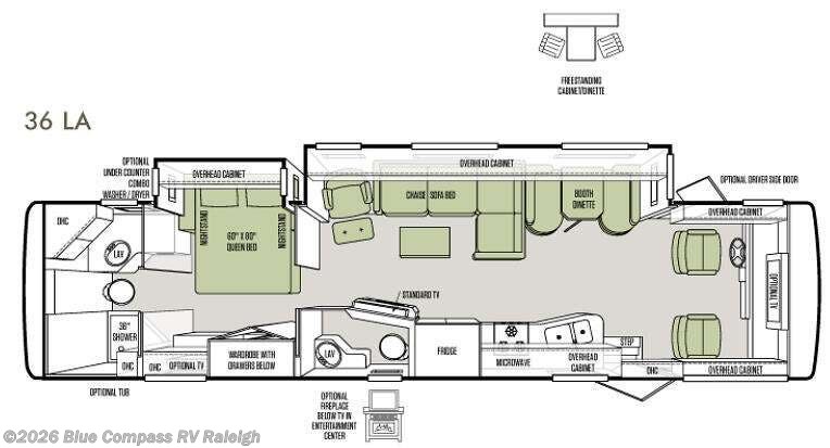 2013 Tiffin Allegro 36 LA - Used Class A For Sale by Blue Compass RV Raleigh in Raleigh, North Carolina features Slideout