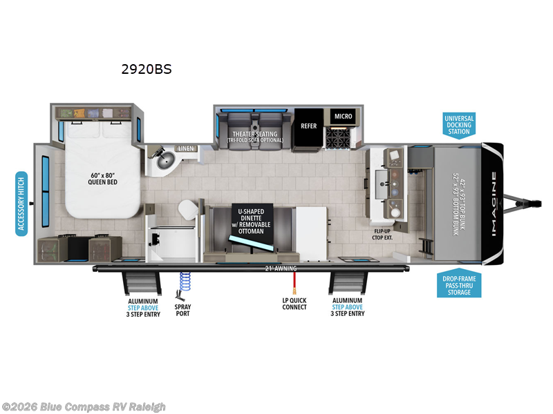2026 Grand Design Imagine 2920BS - New Travel Trailer For Sale by Blue Compass RV Raleigh in Raleigh, North Carolina features Slideout