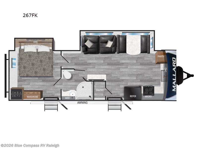 2023 Heartland Mallard 267FK - Used Travel Trailer For Sale by Blue Compass RV Raleigh in Raleigh, North Carolina features Slideout