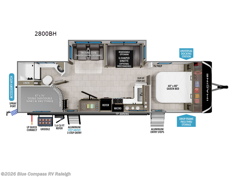 2026 Grand Design Imagine 2800BH - New Travel Trailer For Sale by Blue Compass RV Raleigh in Raleigh, North Carolina features Slideout