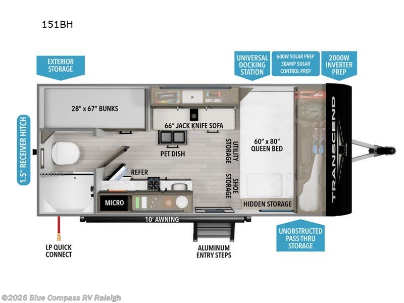 2026 Transcend One 151BH by Grand Design from Blue Compass RV Raleigh in Raleigh, North Carolina