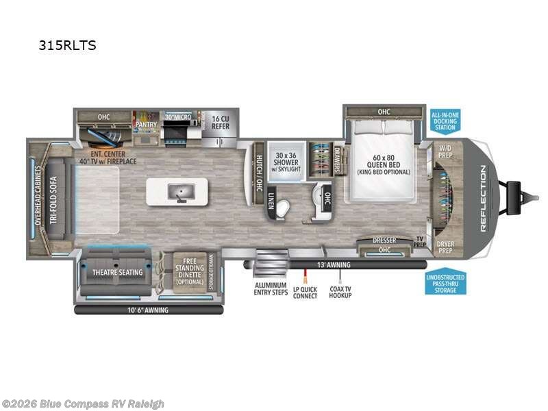 2023 Grand Design Reflection 315RLTS - Used Travel Trailer For Sale by Blue Compass RV Raleigh in Raleigh, North Carolina features Slideout