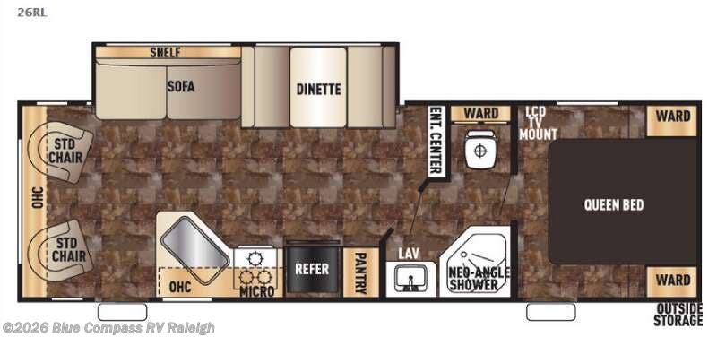 2016 Forest River Cherokee Grey Wolf 26RL - Used Travel Trailer For Sale by Blue Compass RV Raleigh in Raleigh, North Carolina features Slideout