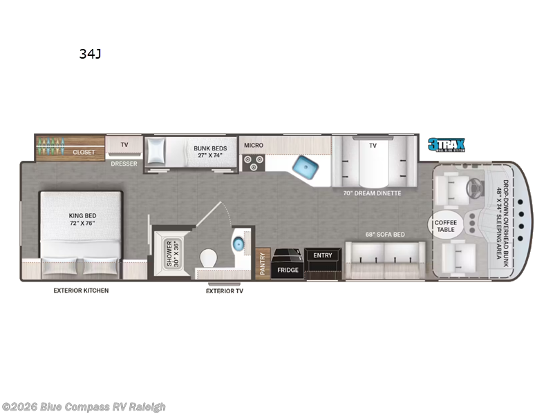2025 Thor Motor Coach Windsport 34J - Used Class A For Sale by Blue Compass RV Raleigh in Raleigh, North Carolina features Slideout