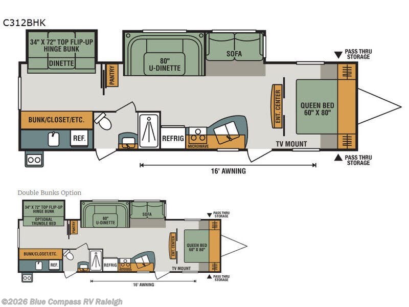2018 K-Z Connect C312BHK - Used Travel Trailer For Sale by Blue Compass RV Raleigh in Raleigh, North Carolina features Slideout