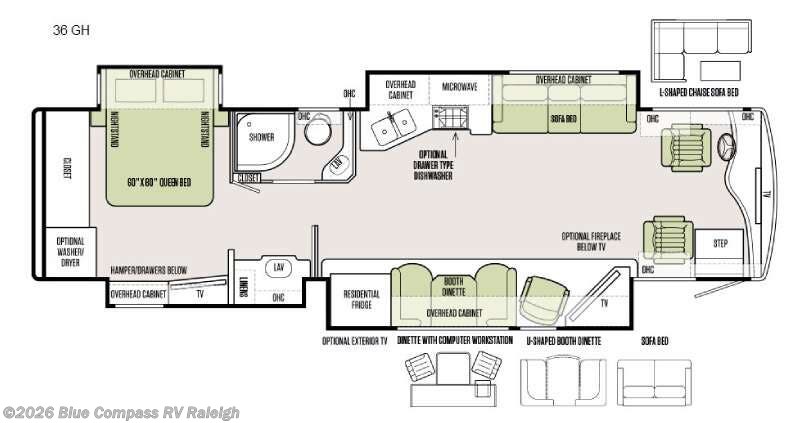 2016 Tiffin Phaeton 36 GH - Used Class A For Sale by Blue Compass RV Raleigh in Raleigh, North Carolina features Slideout