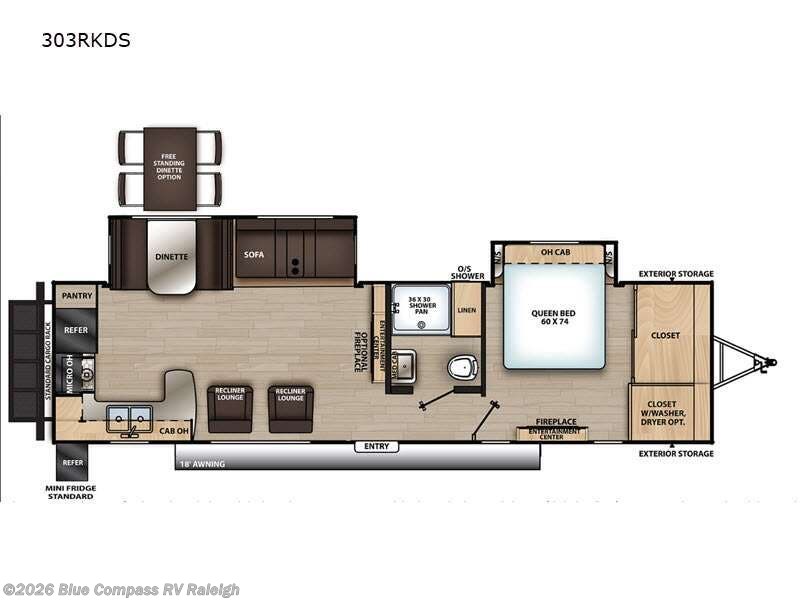 2022 Coachmen Catalina Legacy 303RKDS - Used Travel Trailer For Sale by Blue Compass RV Raleigh in Raleigh, North Carolina features Slideout