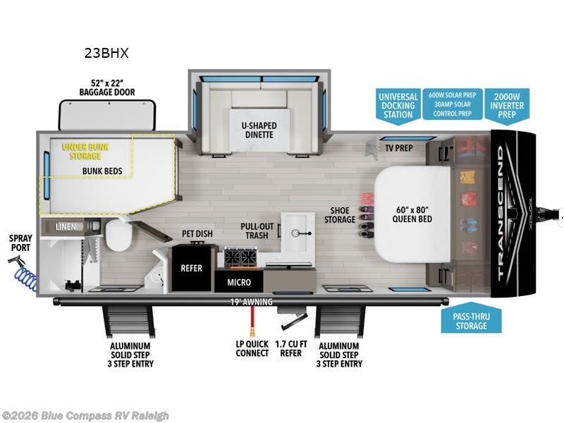 2026 Transcend Xplor 23BHX by Grand Design from Blue Compass RV Raleigh in Raleigh, North Carolina