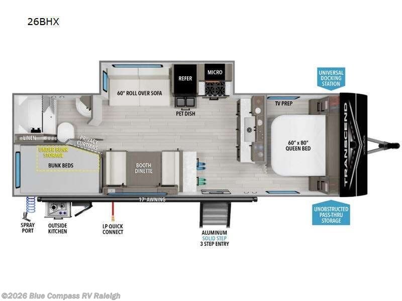 2026 Transcend Xplor 26BHX by Grand Design from Blue Compass RV Raleigh in Raleigh, North Carolina
