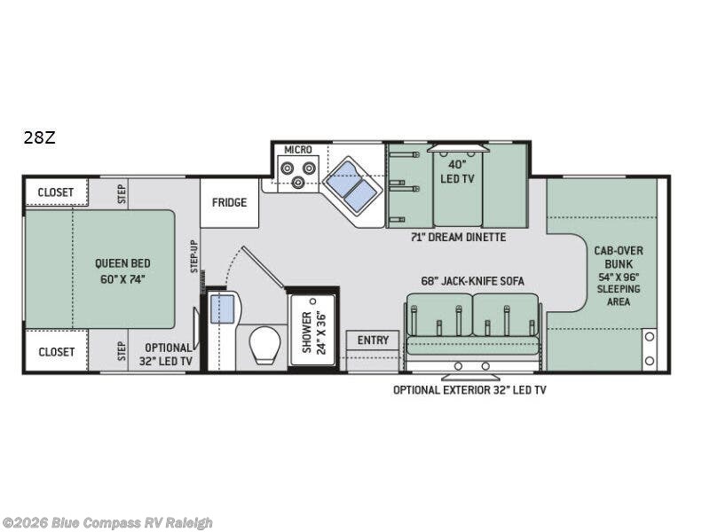 2017 Thor Motor Coach Chateau 28Z - Used Class C For Sale by Blue Compass RV Raleigh in Raleigh, North Carolina features Slideout
