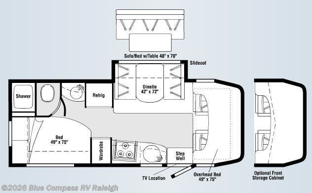 2008 Winnebago View 24J - Used Class C For Sale by Blue Compass RV Raleigh in Raleigh, North Carolina features Slideout