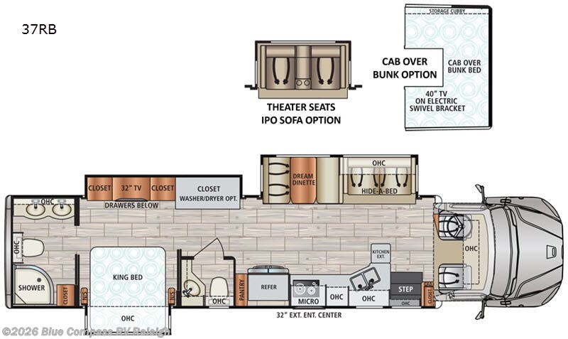 2017 Dynamax Corp DX3 37RB - Used Super C For Sale by Blue Compass RV Raleigh in Raleigh, North Carolina features Slideout