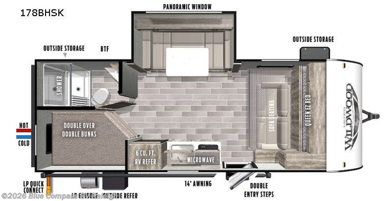 2020 Forest River Wildwood FSX 178BHSK - Used Travel Trailer For Sale by Blue Compass RV Raleigh in Raleigh, North Carolina features Slideout