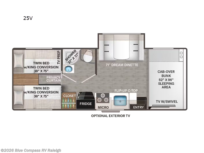 2024 Thor Motor Coach Four Winds 25V Chevy - Used Class C For Sale by Blue Compass RV Raleigh in Raleigh, North Carolina features Slideout