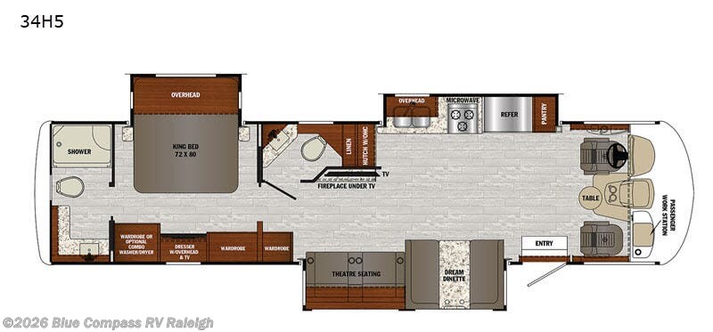 2020 Forest River Georgetown 34H5 - Used Class A For Sale by Blue Compass RV Raleigh in Raleigh, North Carolina features Slideout