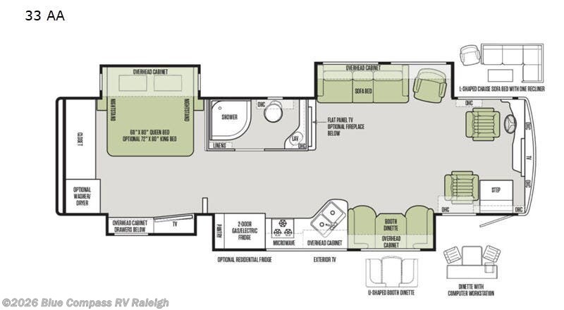 2019 Tiffin Allegro Red 33 AA - Used Class A For Sale by Blue Compass RV Raleigh in Raleigh, North Carolina features Slideout