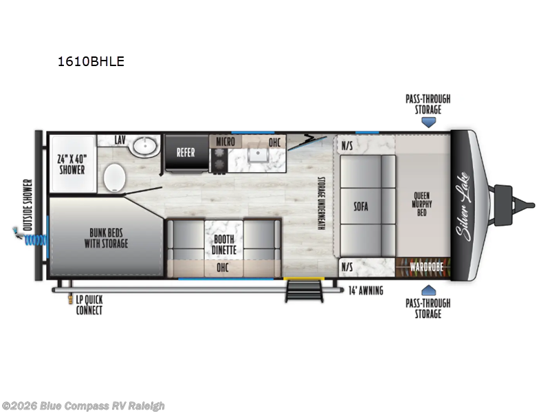 2025 East to West Silver Lake 1610BHLE - Used Travel Trailer For Sale by Blue Compass RV Raleigh in Raleigh, North Carolina