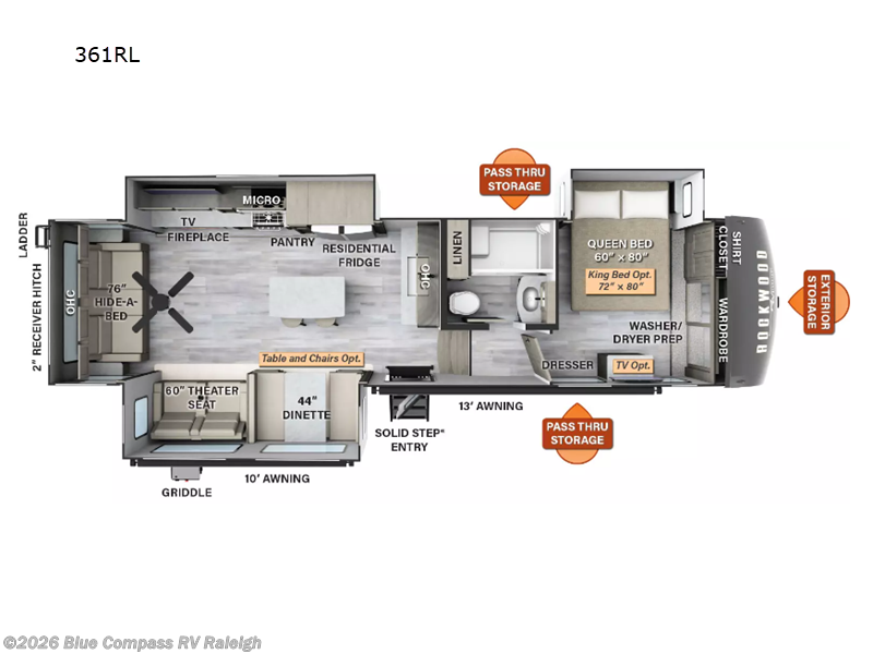 2024 Forest River Rockwood Signature Ultra Lite 361RL - Used Fifth Wheel For Sale by Blue Compass RV Raleigh in Raleigh, North Carolina features Slideout