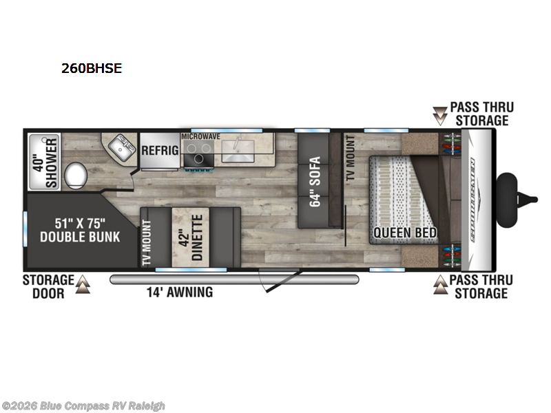 2022 K-Z Sportsmen SE 260BHSE - Used Travel Trailer For Sale by Blue Compass RV Raleigh in Raleigh, North Carolina