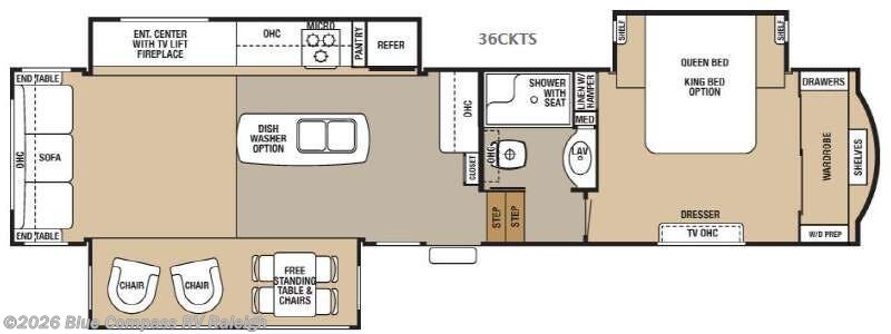 2015 Forest River Cedar Creek 36CKZ - Used Fifth Wheel For Sale by Blue Compass RV Raleigh in Raleigh, North Carolina features Slideout
