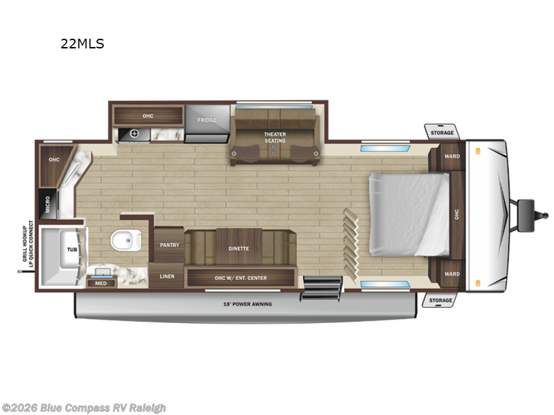 2025 Starcraft Autumn Ridge 22MLS - Used Travel Trailer For Sale by Blue Compass RV Raleigh in Raleigh, North Carolina features Slideout