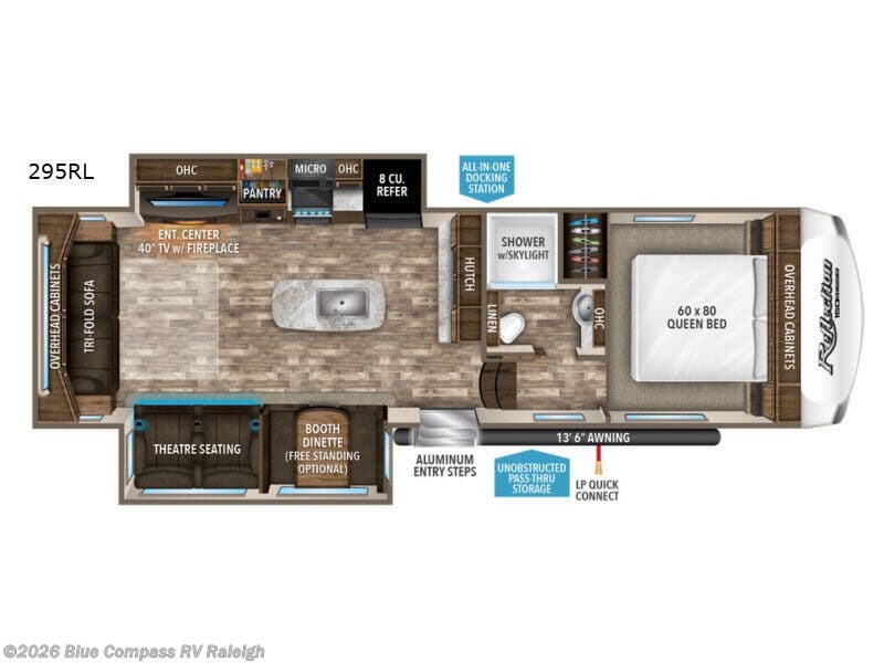2019 Grand Design Reflection 295RL - Used Fifth Wheel For Sale by Blue Compass RV Raleigh in Raleigh, North Carolina features Slideout