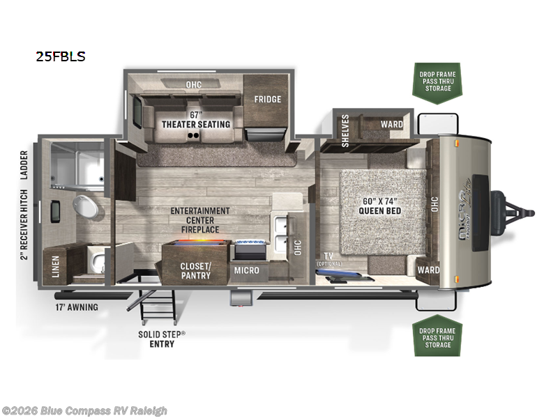 2023 Forest River Flagstaff Micro Lite 25FBLS - Used Travel Trailer For Sale by Blue Compass RV Raleigh in Raleigh, North Carolina features Slideout