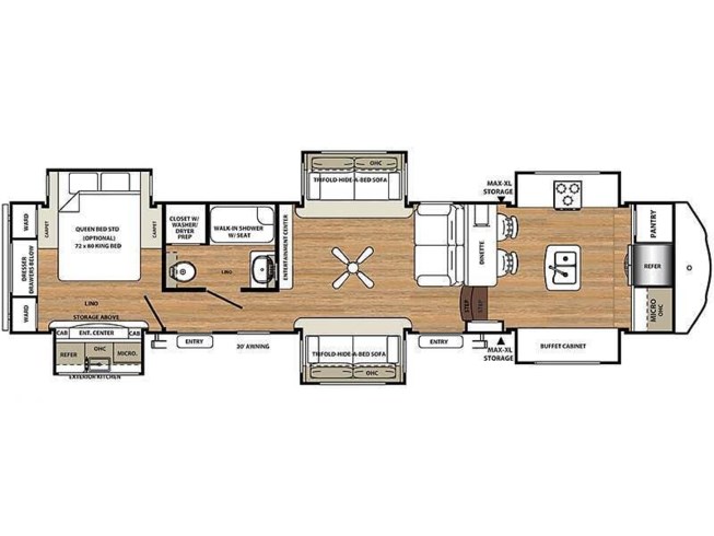 2018 Forest River Sandpiper 38FKOK - Used Fifth Wheel For Sale by Pop RVs in Danielsville, Georgia
