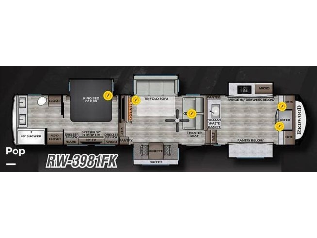 2019 Redwood RW-3981FK by CrossRoads from Pop RVs in Mccaysville, Georgia