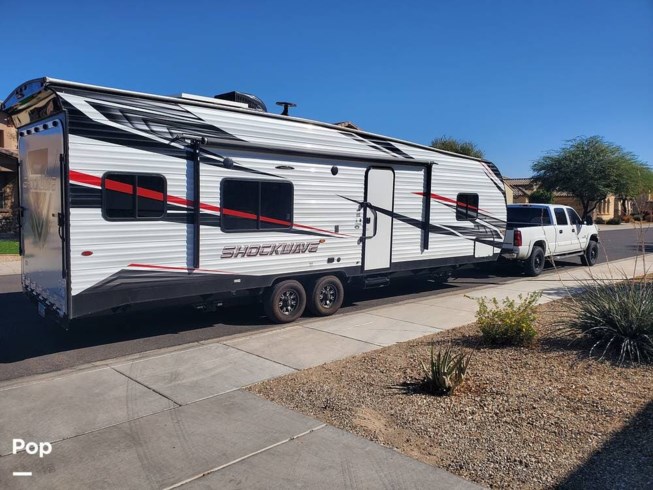 2019 Forest River Shockwave 27RQG-DX - Used Toy Hauler For Sale by Pop RVs in Goodyear, Arizona