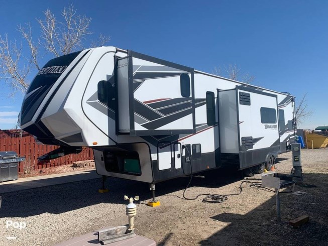 2022 Grand Design Momentum 395MS - Used Toy Hauler For Sale by Pop RVs in Strasburg, Colorado