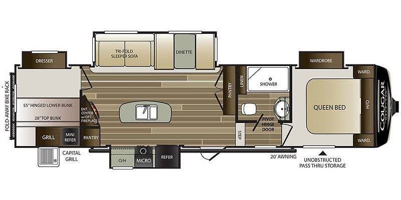 Used 2019 Keystone Cougar 32DBH available in Mountain Top, Pennsylvania