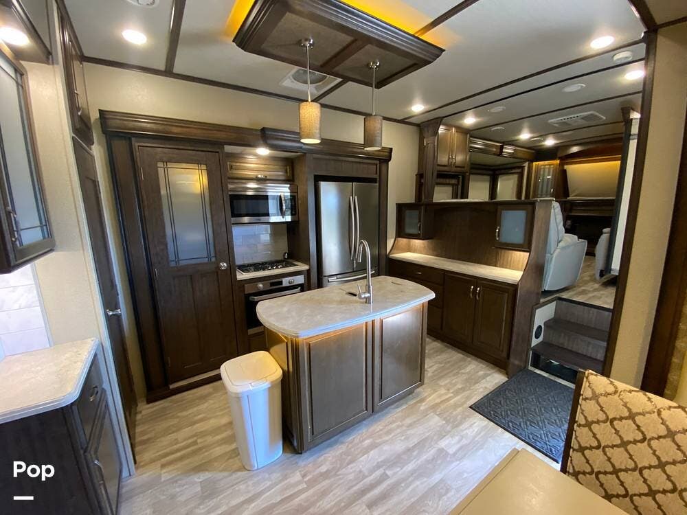 2018 Grand Design Solitude 374TH - Used Toy Hauler For Sale by Pop RVs in Gonzales, Louisiana features Slideout, Awning, Leveling Jacks, Air Conditioning