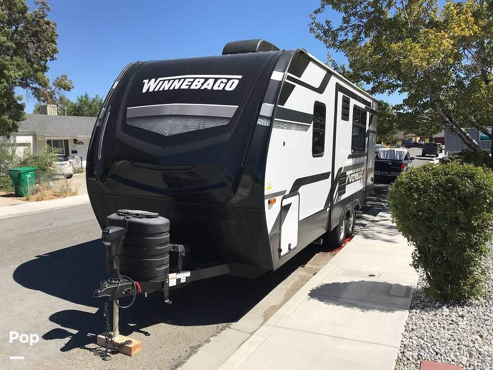 2024 Winnebago Voyage 2427RB - Used Travel Trailer For Sale by Pop RVs in Reno, Nevada features Air Conditioning, Slideout, Awning, Leveling Jacks