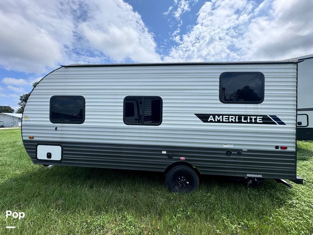 2024 Gulf Stream Ameri-Lite Super-Lite 199DD - New Travel Trailer For Sale by Pop RVs in Ocala, Florida features Air Conditioning, Leveling Jacks, Awning