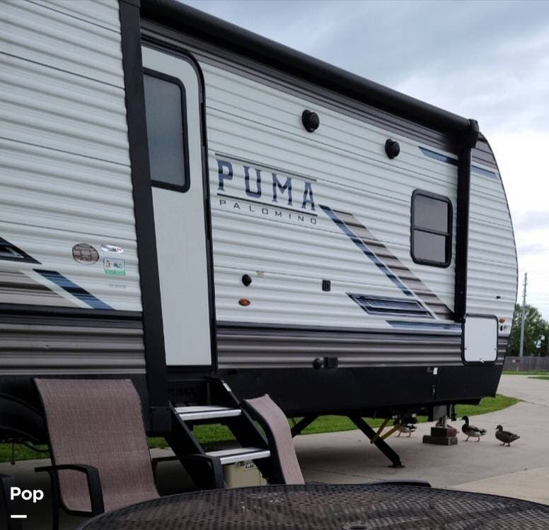 2023 Forest River Puma 32BH2B - Used Travel Trailer For Sale by Pop RVs in Scott, Louisiana features Slideout, Air Conditioning, Awning
