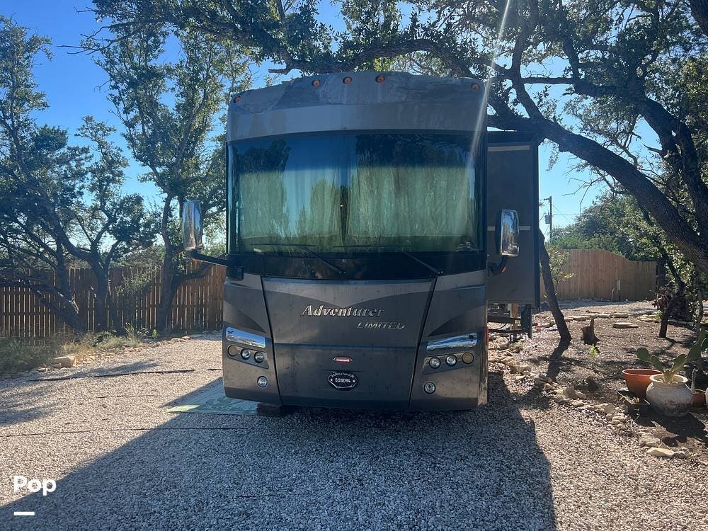 2008 Winnebago Adventurer Limited 37GL - Used Class A For Sale by Pop RVs in Pipe Creek, Texas features Air Conditioning, Slideout, Leveling Jacks, Awning, Generator