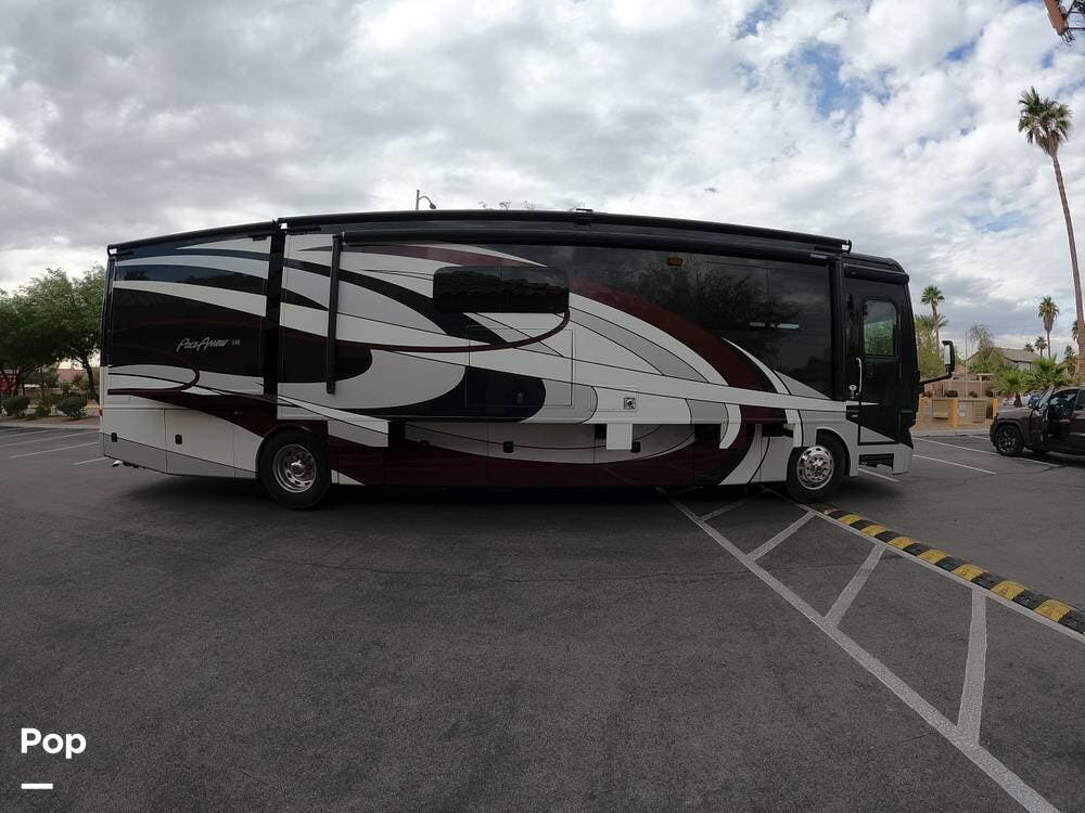 2019 Fleetwood Pace Arrow LXE 38F - Used Diesel Pusher For Sale by Pop RVs in Las Vegas, Nevada features Leveling Jacks, Generator, Awning, Air Conditioning, Slideout