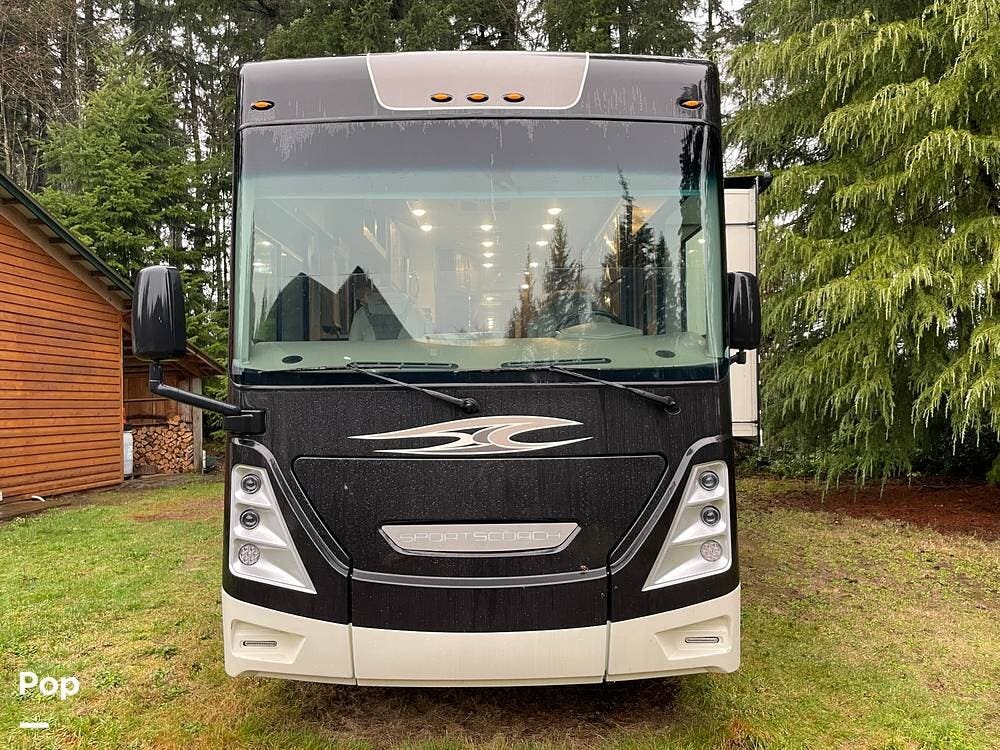 2020 Coachmen Sportscoach 365RB - Used Diesel Pusher For Sale by Pop RVs in Castle Rock, Washington features Slideout, Generator, Air Conditioning, Leveling Jacks, Awning
