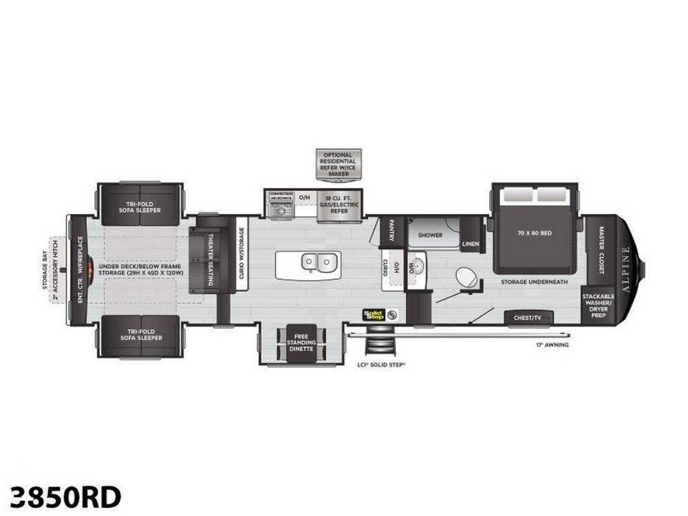 2021 Alpine 3850RD by Keystone from Pop RVs in Wittmann, Arizona