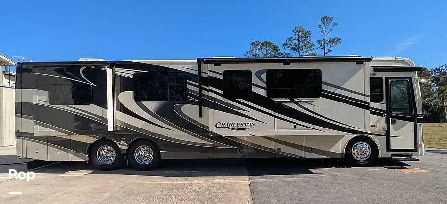 2014 Forest River Charleston 430FK - Used Diesel Pusher For Sale by Pop RVs in Palatka, Florida features Air Conditioning, Slideout, Awning, Generator