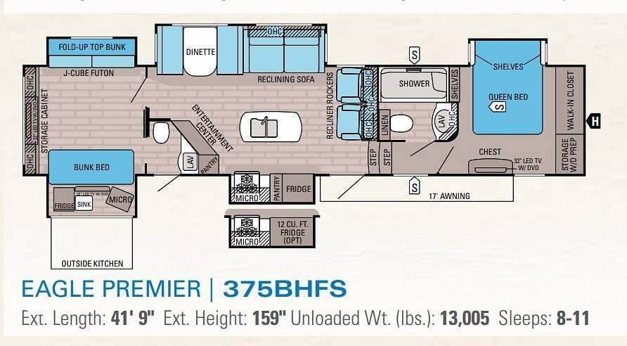 2015 Eagle Premier 375BHFS by Jayco from Pop RVs in Cumberland, Virginia