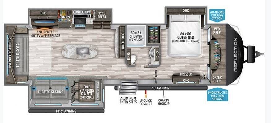 2021 Grand Design Reflection 315RLTS - Used Travel Trailer For Sale by Pop RVs in Dunlap, Tennessee features Air Conditioning, Slideout, Leveling Jacks, Awning