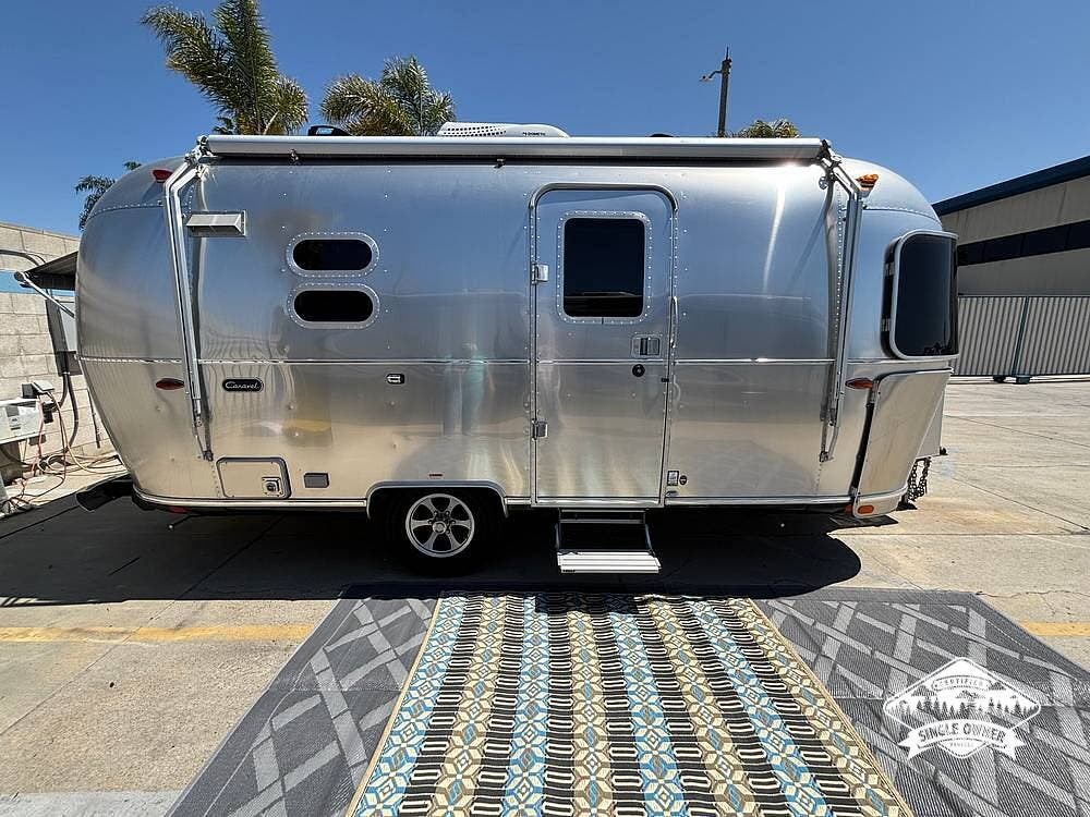 2022 Airstream Caravel 20FB with Awning Package - Used Travel Trailer For Sale by Pop RVs in San Marcos, California features Air Conditioning, Leveling Jacks, Awning